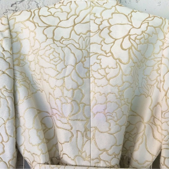 Vivienne Tam Trench Coat Ivory with Gold Embroidery, SzXXS - Picture 9 of 9